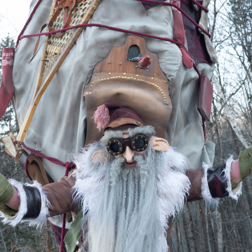 Explorateur, Hiver, Art de rue, Animation, Déambulatoire, Personnage